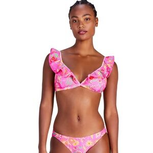 Kate Spade Pink Ruffle Bikini Top